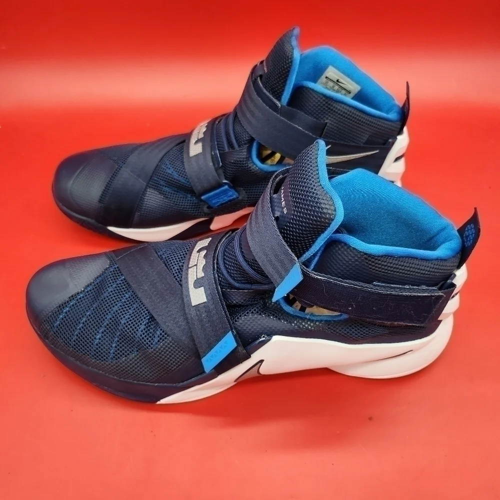 Nike Shoes Mens 17 Lebron Soldier IX Basketball 749498-402 Blue White Grey